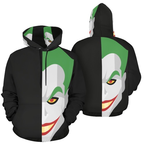 sudadera hombre joker mangas lisas All Over Print Hoodie for Men (USA Size) (Model H13)