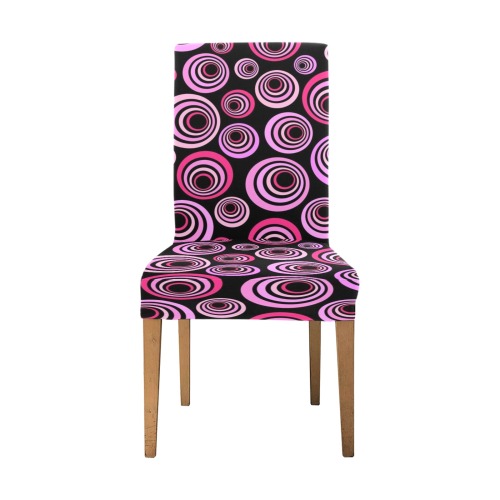 Retro Psychedelic Pretty Pink Pattern Removable Dining Chair Cover