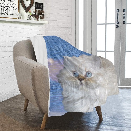 Cat and Water Ultra-Soft Micro Fleece Blanket 30''x40''