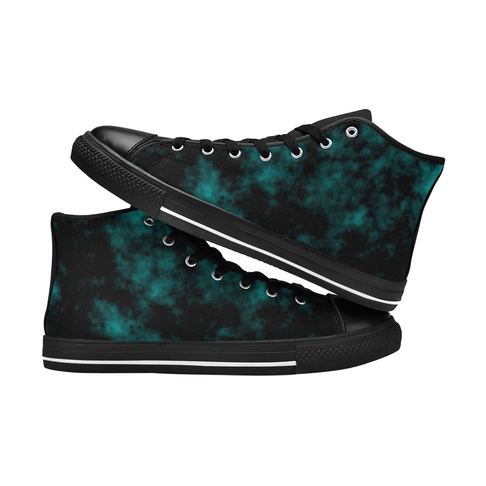Necrosis - Turquoise Men’s Classic High Top Canvas Shoes (Model 017)
