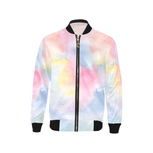 Colorful watercolor Kids' All Over Print Bomber Jacket (Model H40)