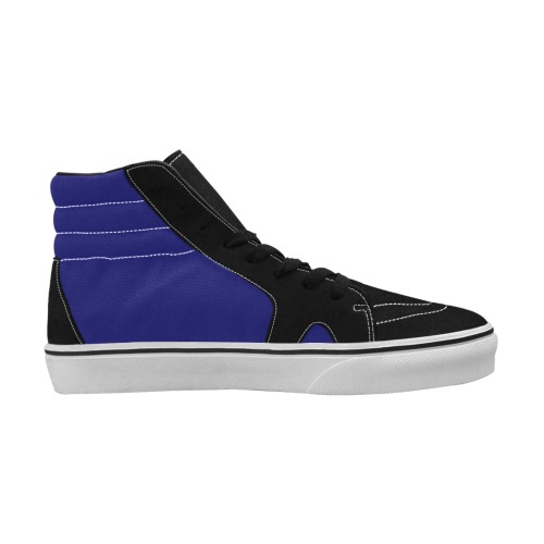 color midnight blue Men's High Top Skateboarding Shoes (Model E001-1)