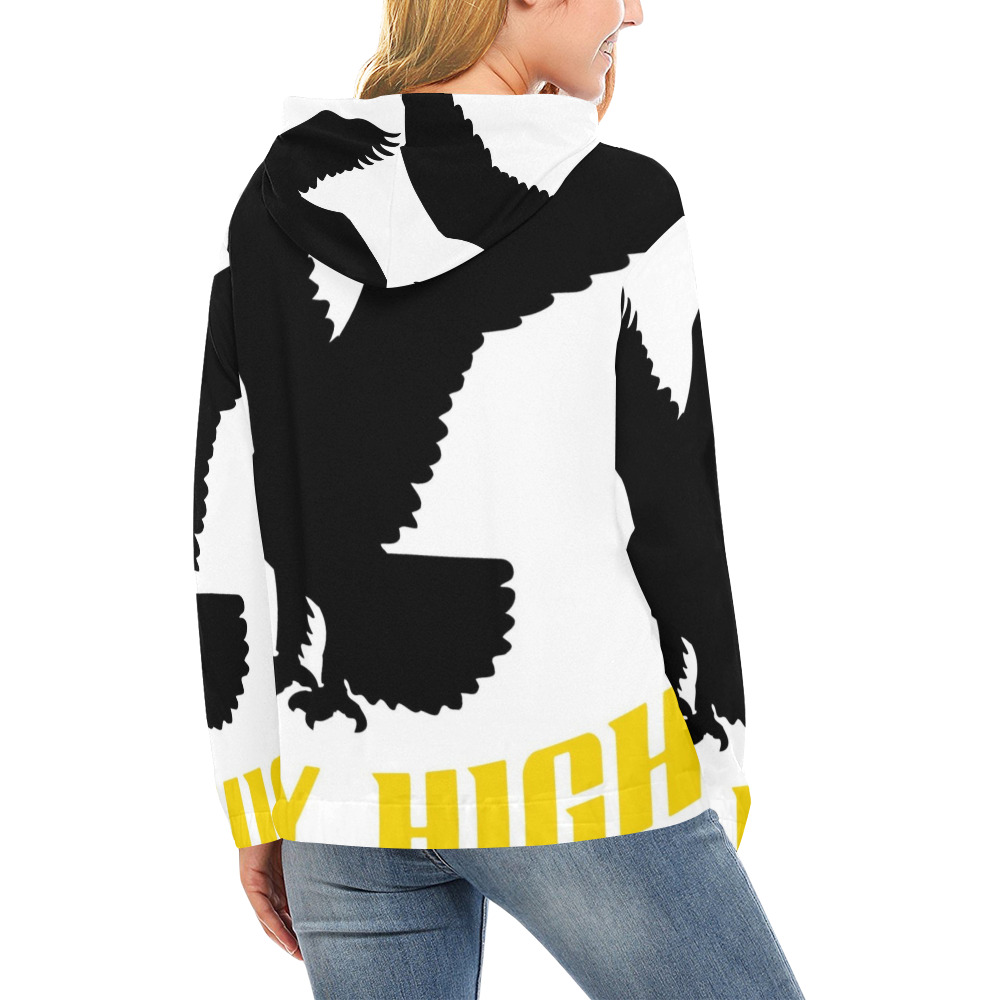 All Over Print Hoodie Fly Eagle All Over Print Hoodie for Women (USA Size) (Model H13)