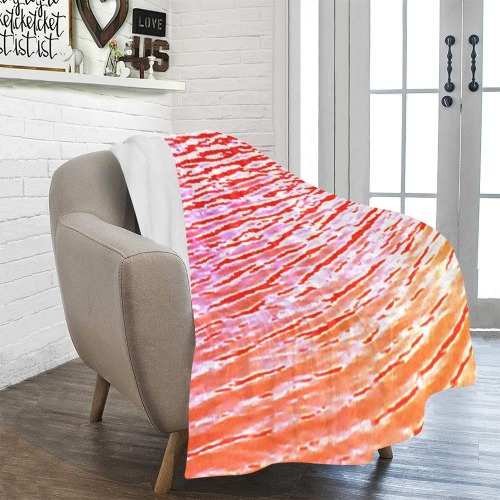 Orange and red water Ultra-Soft Micro Fleece Blanket 50"x60"