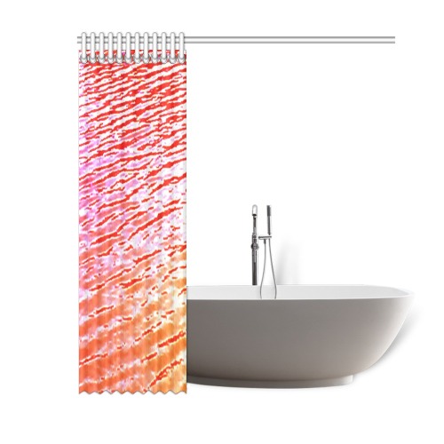 Orange and red water Shower Curtain 60"x72"