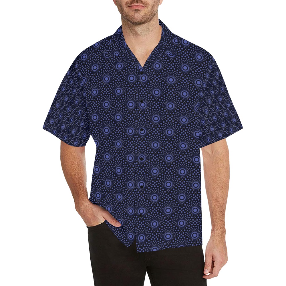 purple circular Hawaiian Shirt (Model T58)