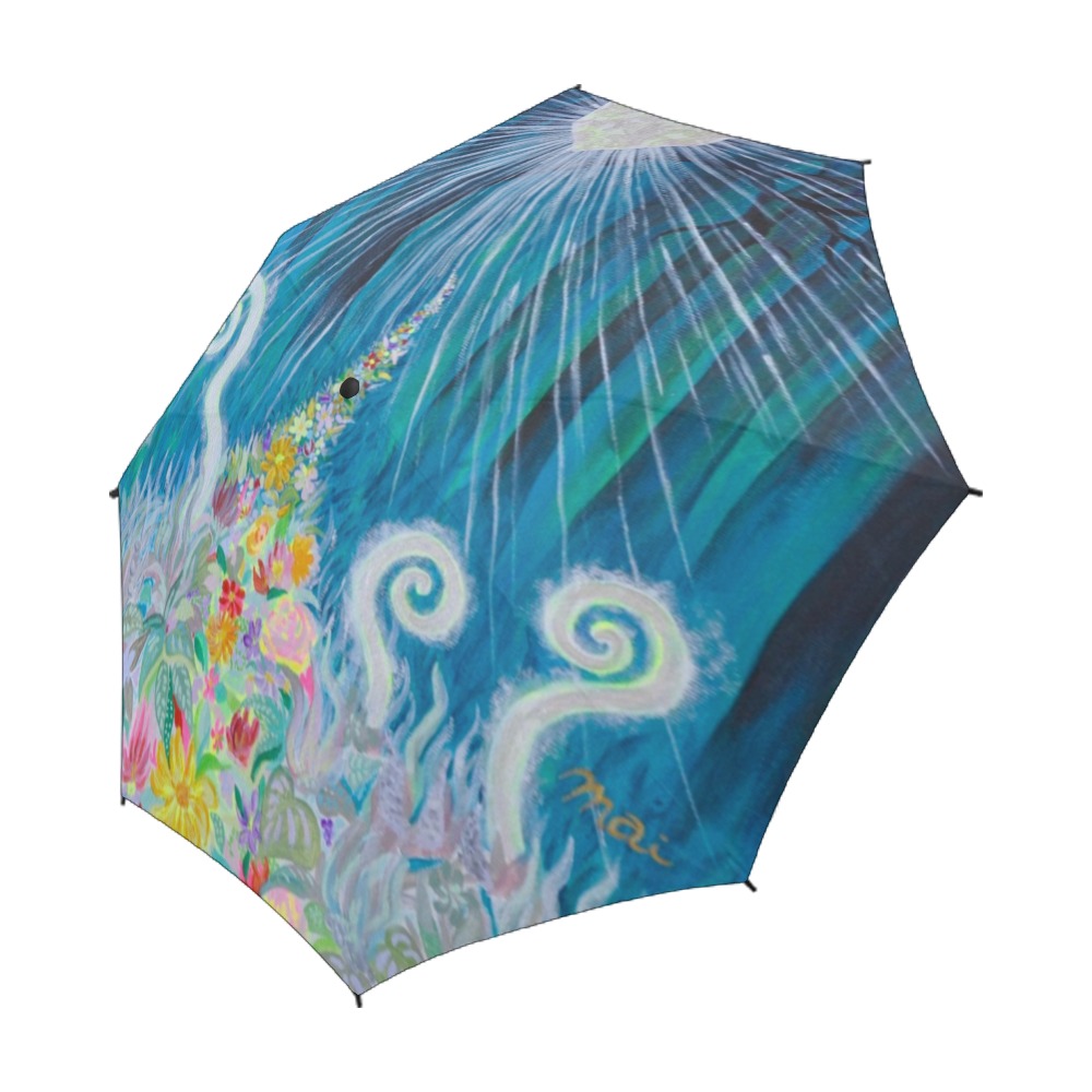 Night Garden Semi-Automatic Foldable Umbrella (Model U05)