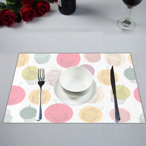 Colorful Cupcakes Placemat 14’’ x 19’’ (Set of 6)