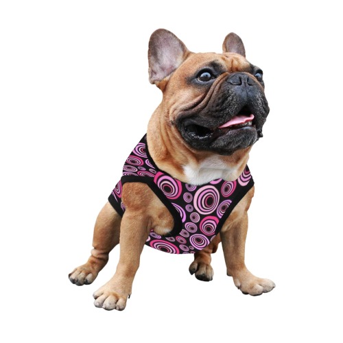 Retro Psychedelic Pretty Pink Pattern All Over Print Pet Tank Top