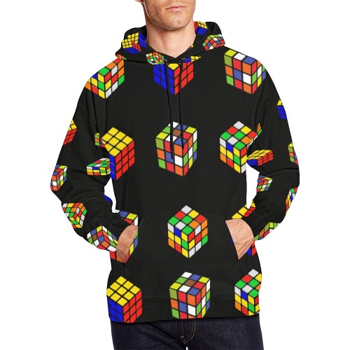 sudadera hombre diseño cubo All Over Print Hoodie for Men (USA Size) (Model H13)