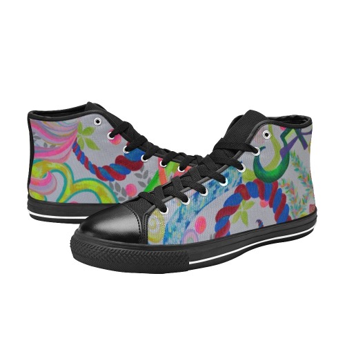 Number Magic Women's Classic High Top Canvas Shoes (Model 017)