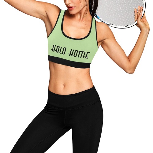 Mint Halo Hottie SB Women's All Over Print Sports Bra (Model T52)