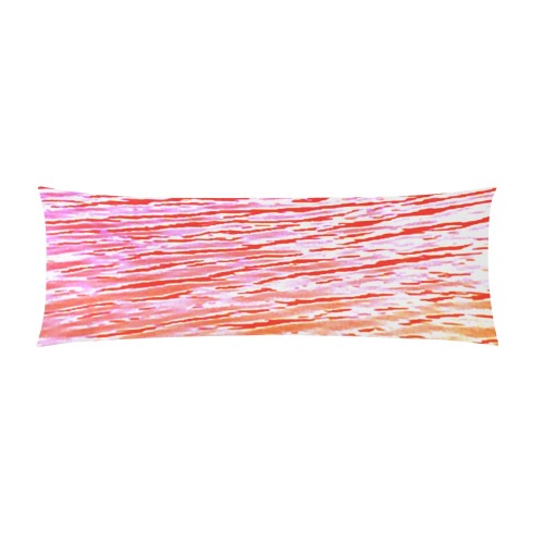 Orange and red water Custom Zippered Pillow Case 21"x60"(Two Sides)