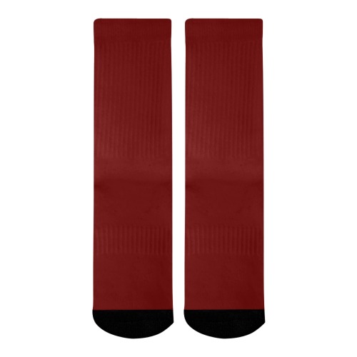 color blood red Mid-Calf Socks (Black Sole)