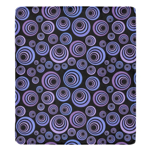 Retro Psychedelic Pretty Purple Pattern Ultra-Soft Micro Fleece Blanket 70''x80''