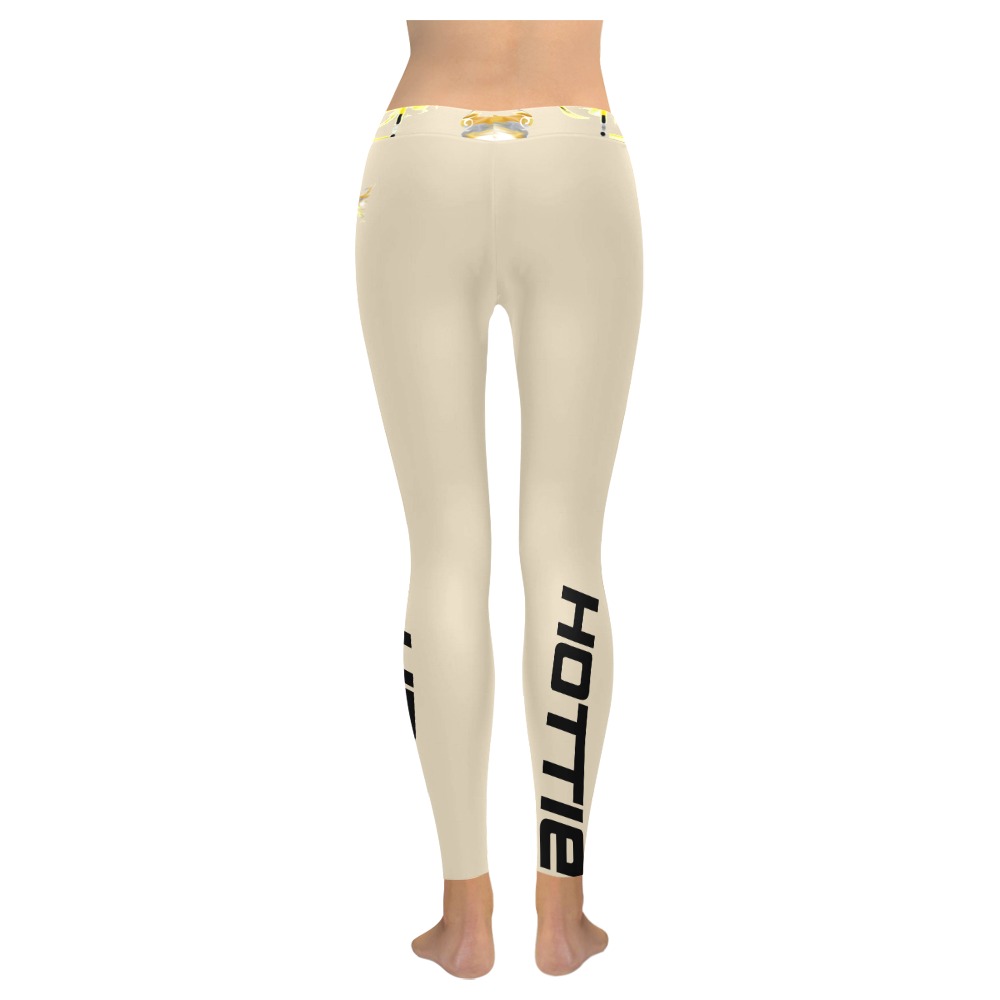 NUDE BBY HH LEGGINGS Women's Low Rise Leggings (Invisible Stitch) (Model L05)