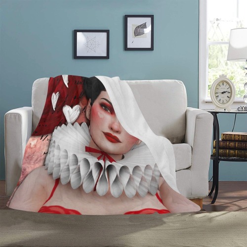 queen of hearts fleece blanket Ultra-Soft Micro Fleece Blanket 50"x60"