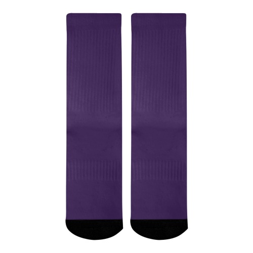 color Russian violet Mid-Calf Socks (Black Sole)