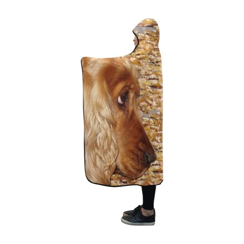 Dog Cocker Spaniel Hooded Blanket 60''x50''