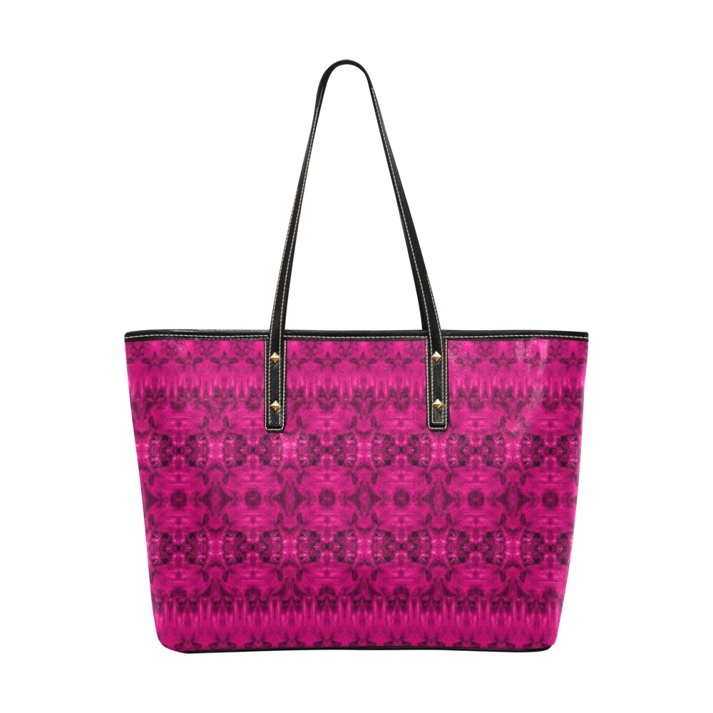 pink Chic Leather Tote Bag (Model 1709)