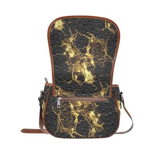 Golden Drops by Nico Bielow Saddle Bag/Large (Model 1649)