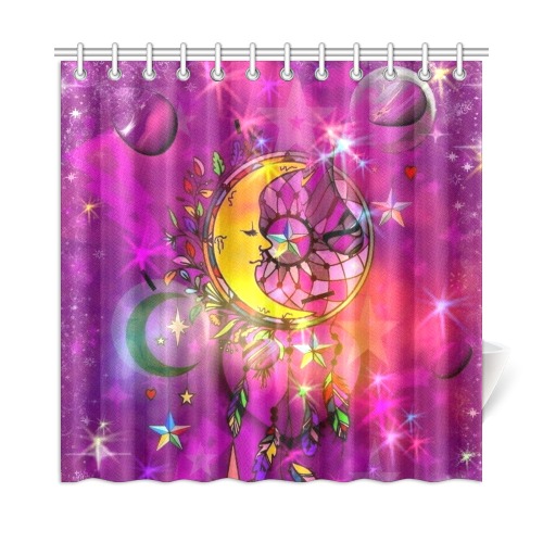 Moon Dreamcatcher by Nico Bielow Shower Curtain 72"x72"