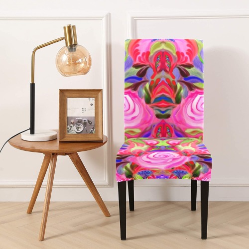 roses Removable Dining Chair Cover