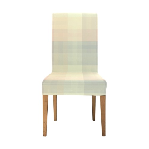 Candy Sweet Pastel Pattern Checkers Removable Dining Chair Cover