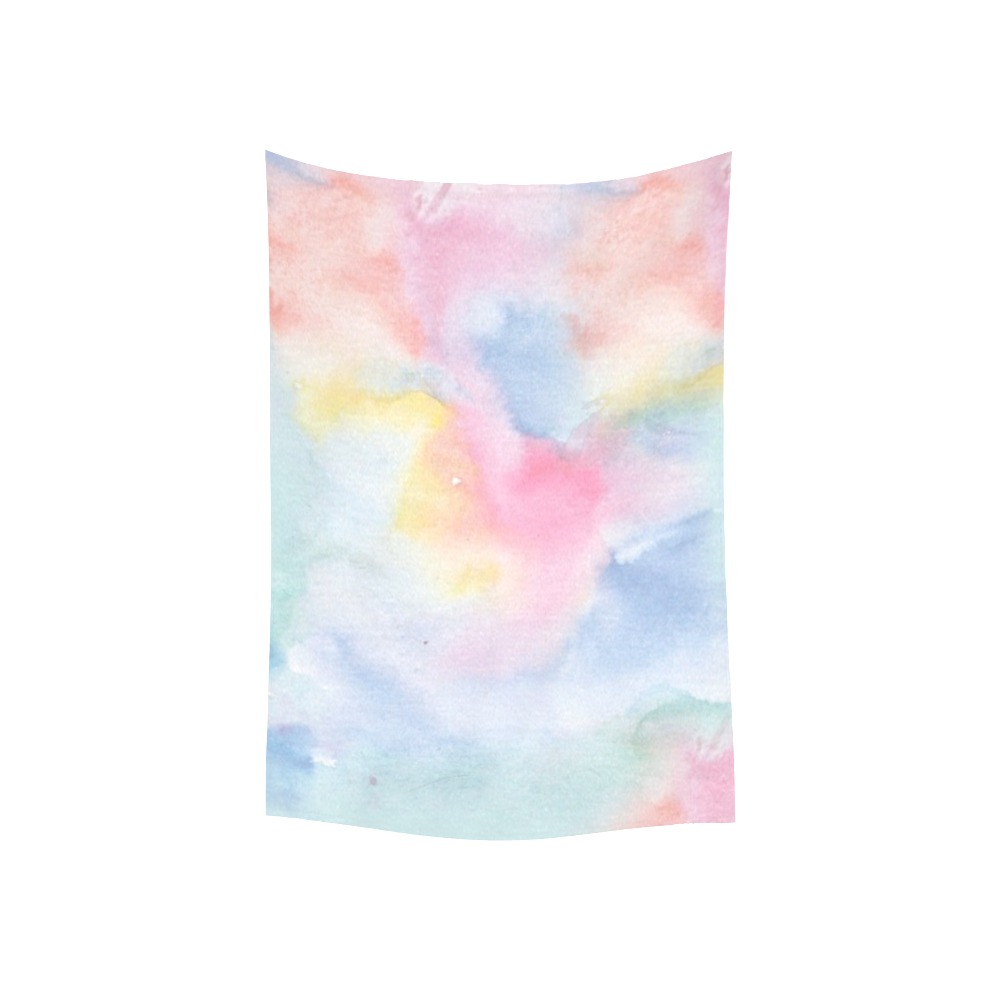 Colorful watercolor Cotton Linen Wall Tapestry 40"x 60"
