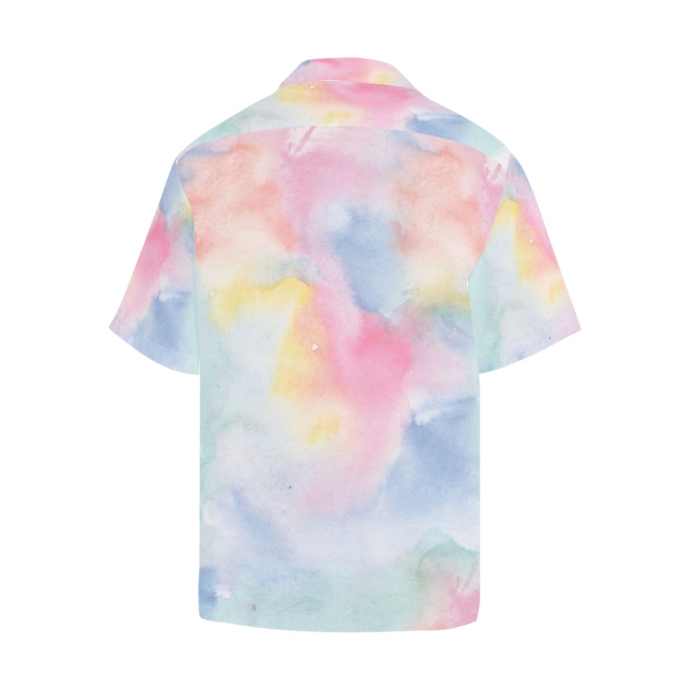 Colorful watercolor Hawaiian Shirt (Model T58)