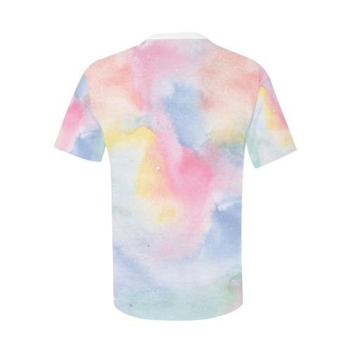 Colorful watercolor Men's All Over Print T-Shirt with Chest Pocket (Model T56)