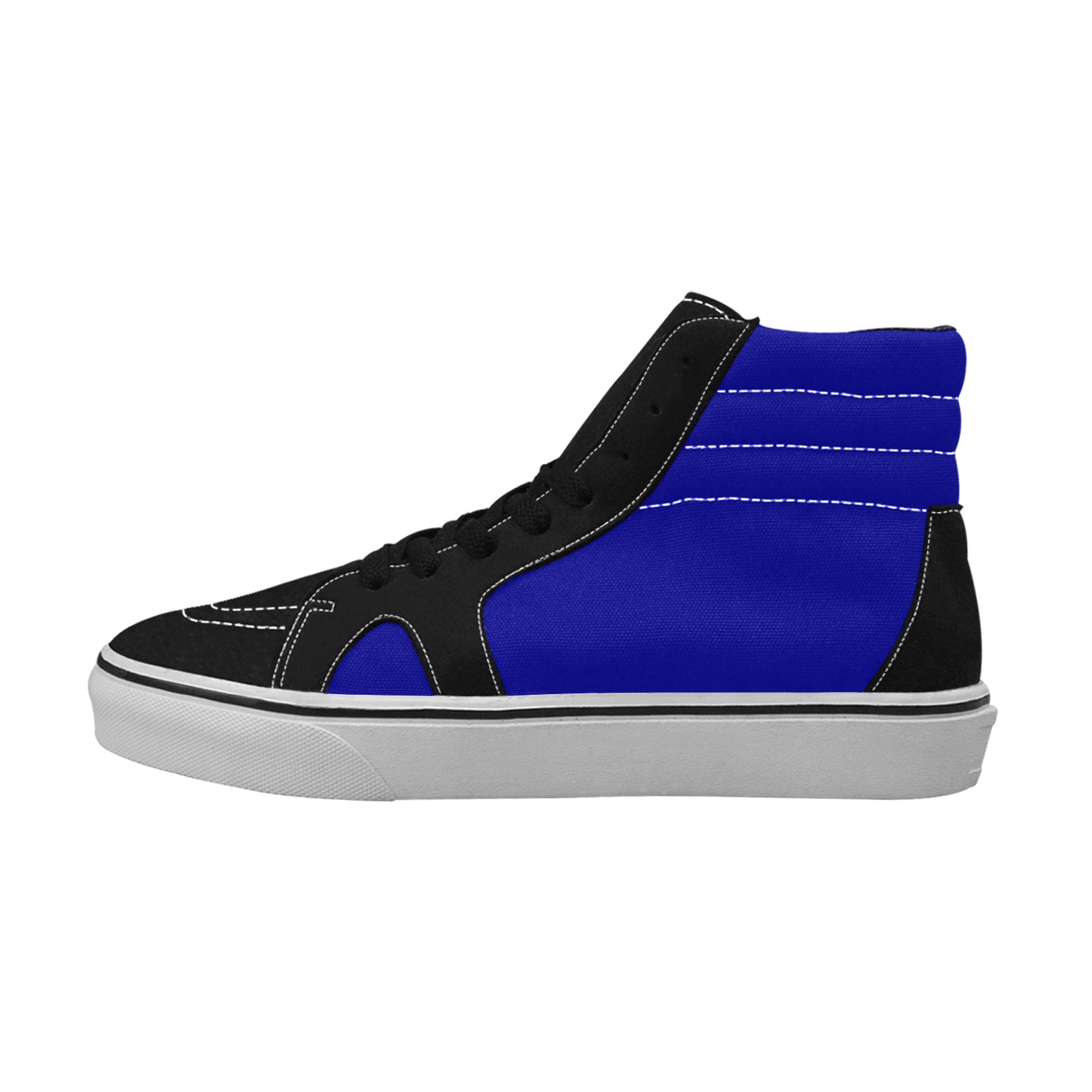 color dark blue Men's High Top Skateboarding Shoes (Model E001-1)
