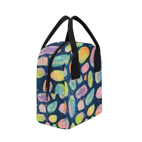 Colorful Stone Zipper Lunch Bag (Model 1689)