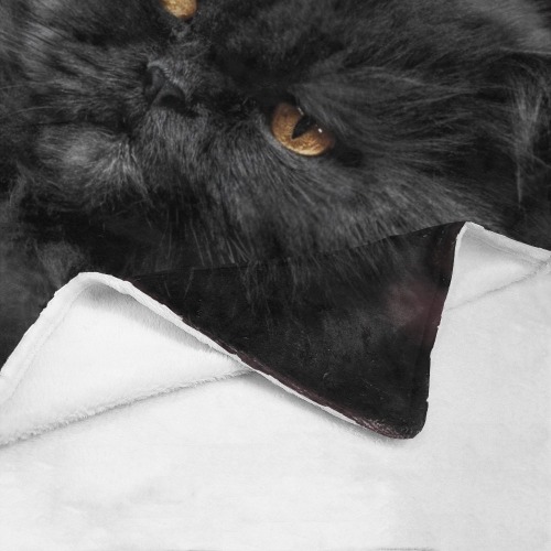 Angry Black Cat Ultra-Soft Micro Fleece Blanket 30''x40''