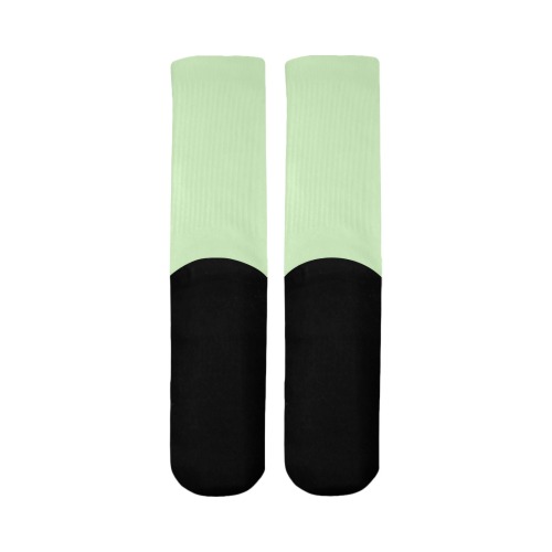 color tea green Mid-Calf Socks (Black Sole)