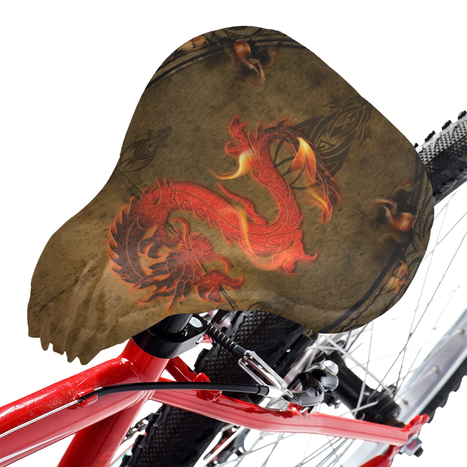 Wonderful asian dragon Waterproof Bicycle Seat Cover