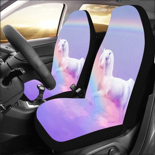 Unicorn and Rainbow Car Seat Covers (Set of 2)