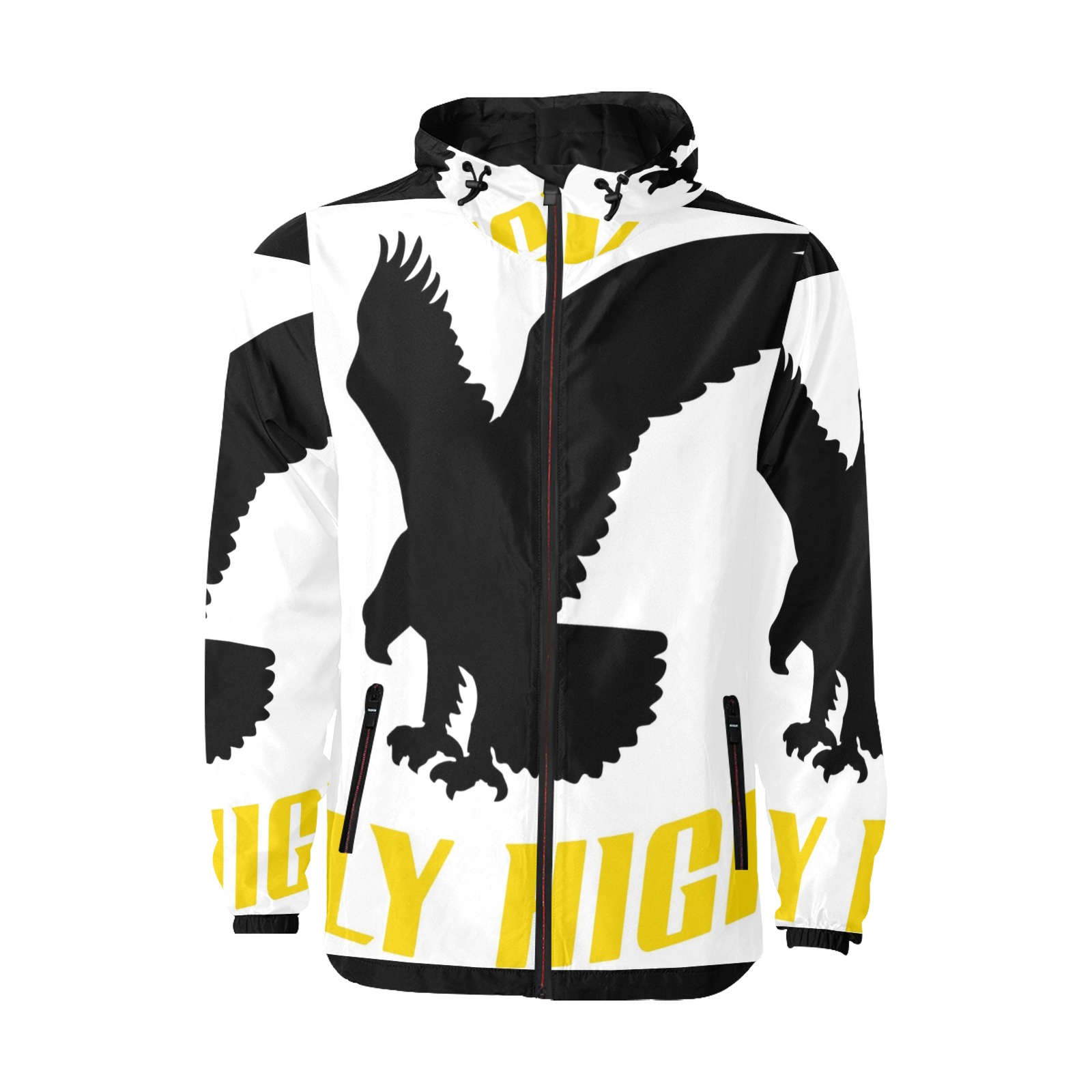 Coat Fly Eagle All Over Print Quilted Windbreaker for Men (Model H35)