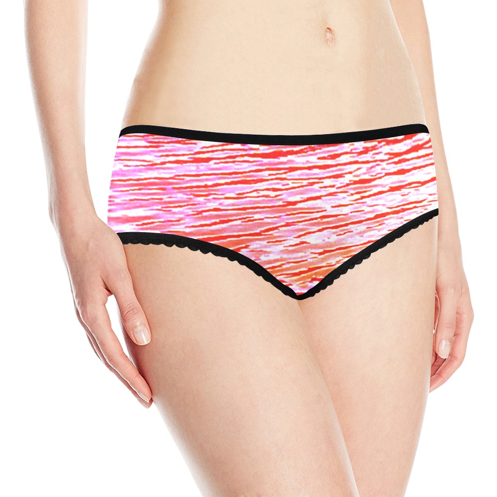 Orange and red water Women's All Over Print Classic Briefs (Model L13)