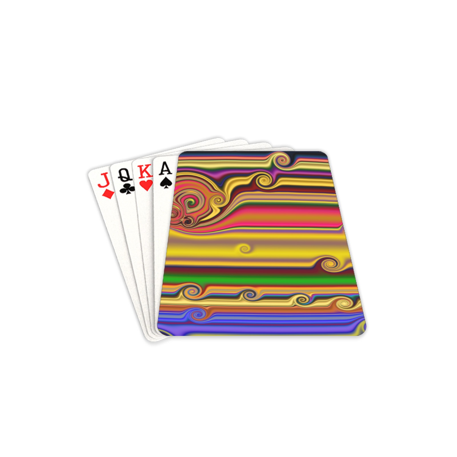 Psychedelic Twirls Playing Cards 2.5"x3.5"