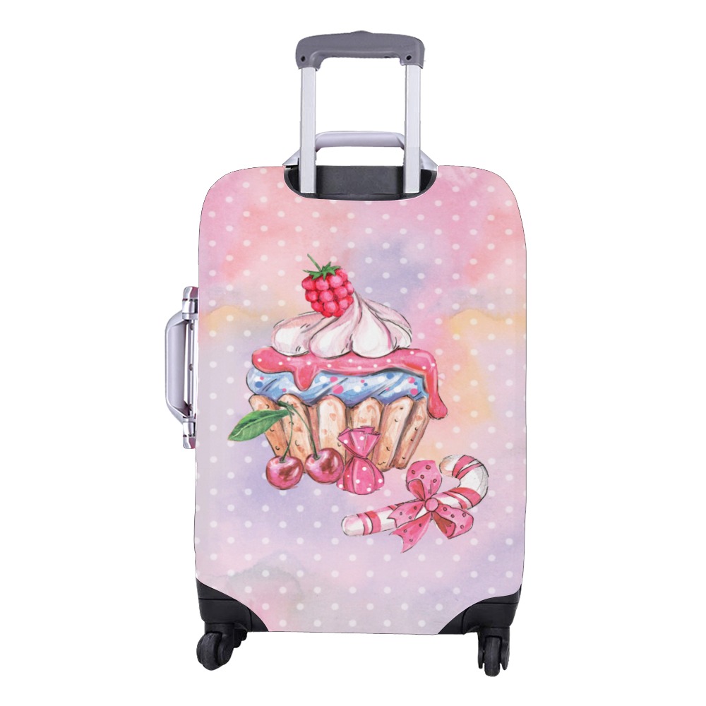 cupcake Luggage Cover/Medium 22"-25"