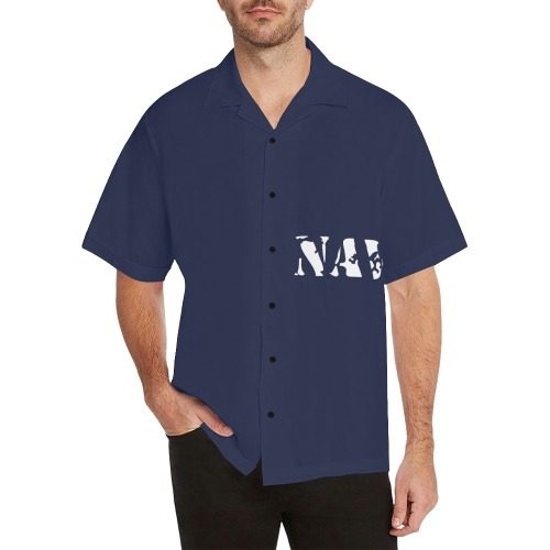 NAVY NAVY Hawaiian Shirt (Model T58)