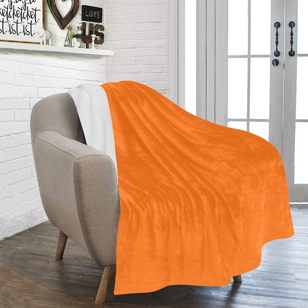 color pumpkin Ultra-Soft Micro Fleece Blanket 50"x60"