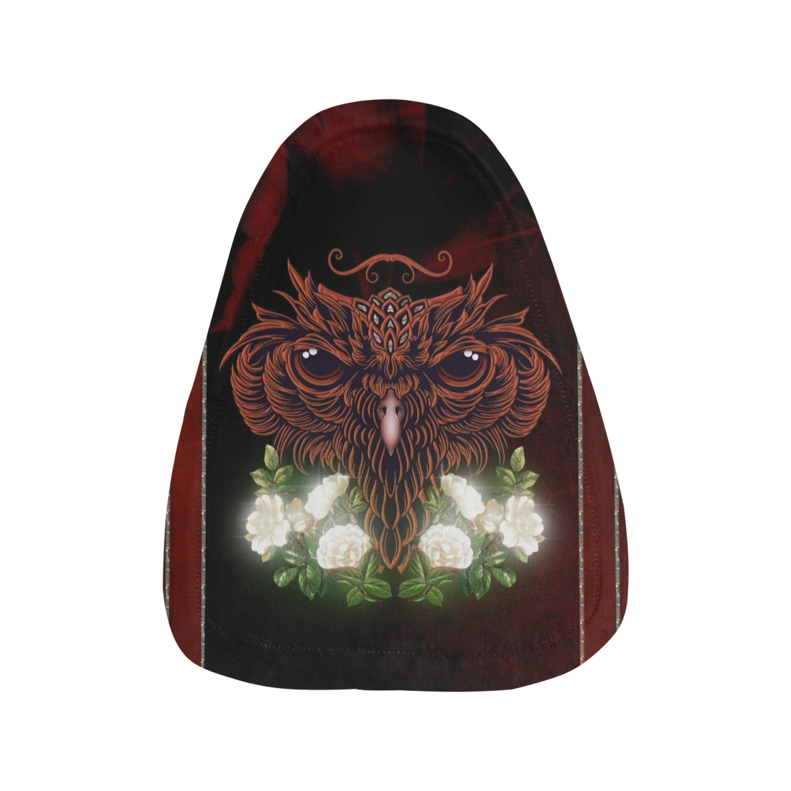 Awesome owl with flowers Waterproof Bicycle Seat Cover