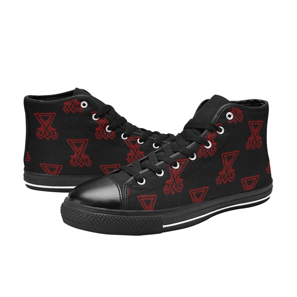 Sigil Of Lucifer Women's Classic High Top Canvas Shoes (Model 017)