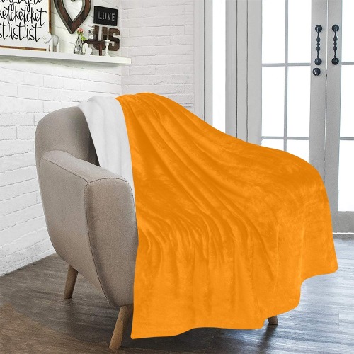 color dark orange Ultra-Soft Micro Fleece Blanket 50"x60"