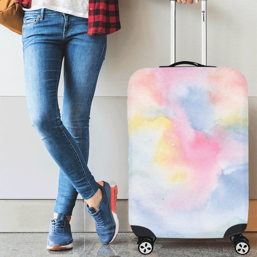 Colorful watercolor Luggage Cover/Medium 22"-25"