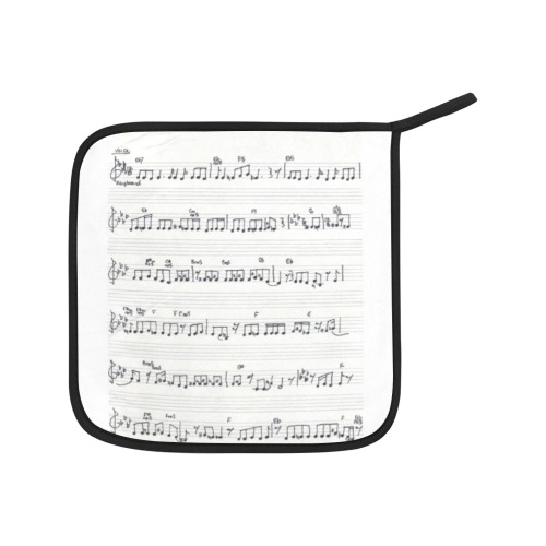 Handwritten Sheet Music Song Musical Notes oven mitt and potholder Oven Mitt & Pot Holder