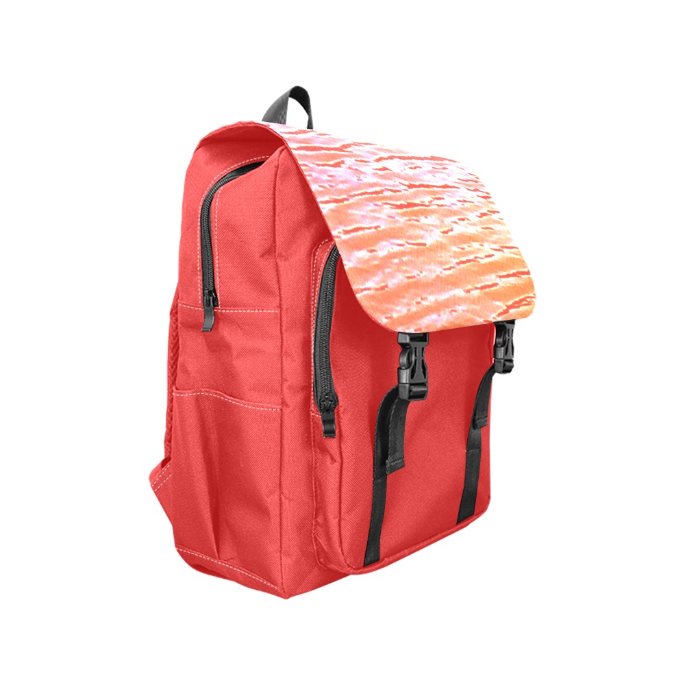 Orange and red water Casual Shoulders Backpack (Model 1623)