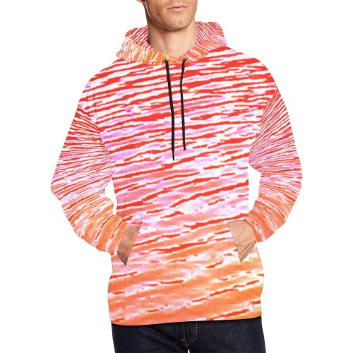 Orange and red water All Over Print Hoodie for Men (USA Size) (Model H13)